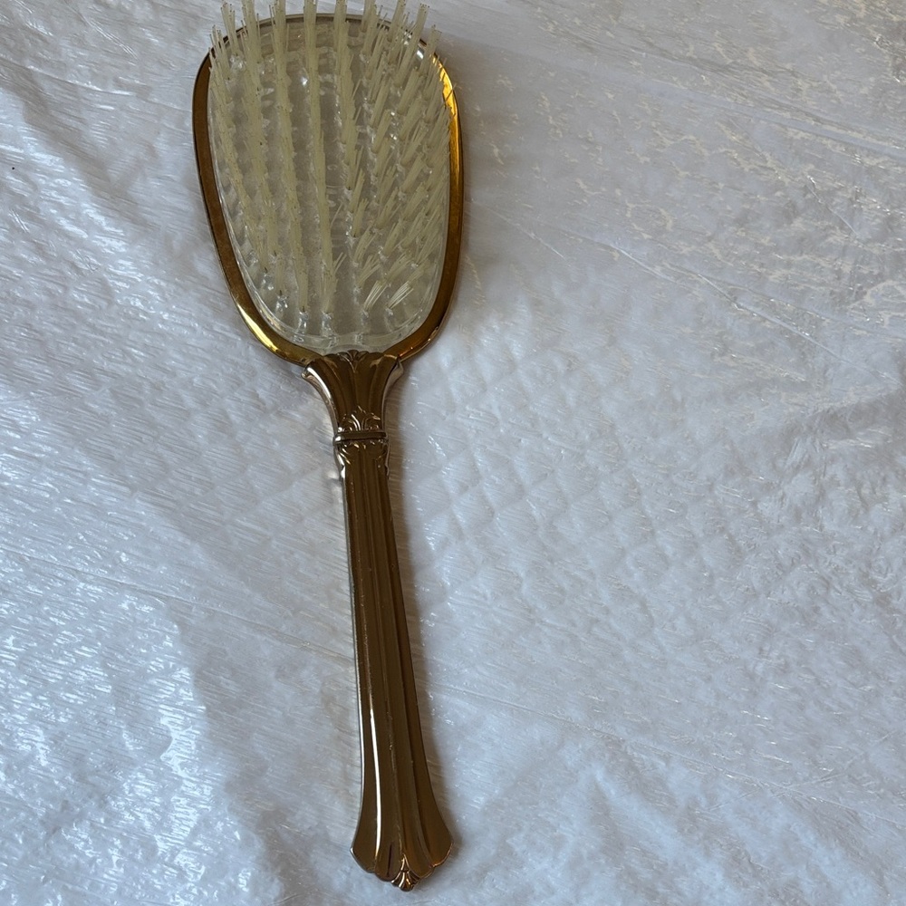 & Other Stories Gold Handheld Hair Brush